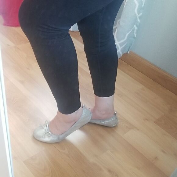 Women's silver flats /Loafers pre-owned - Picture 13 of 13